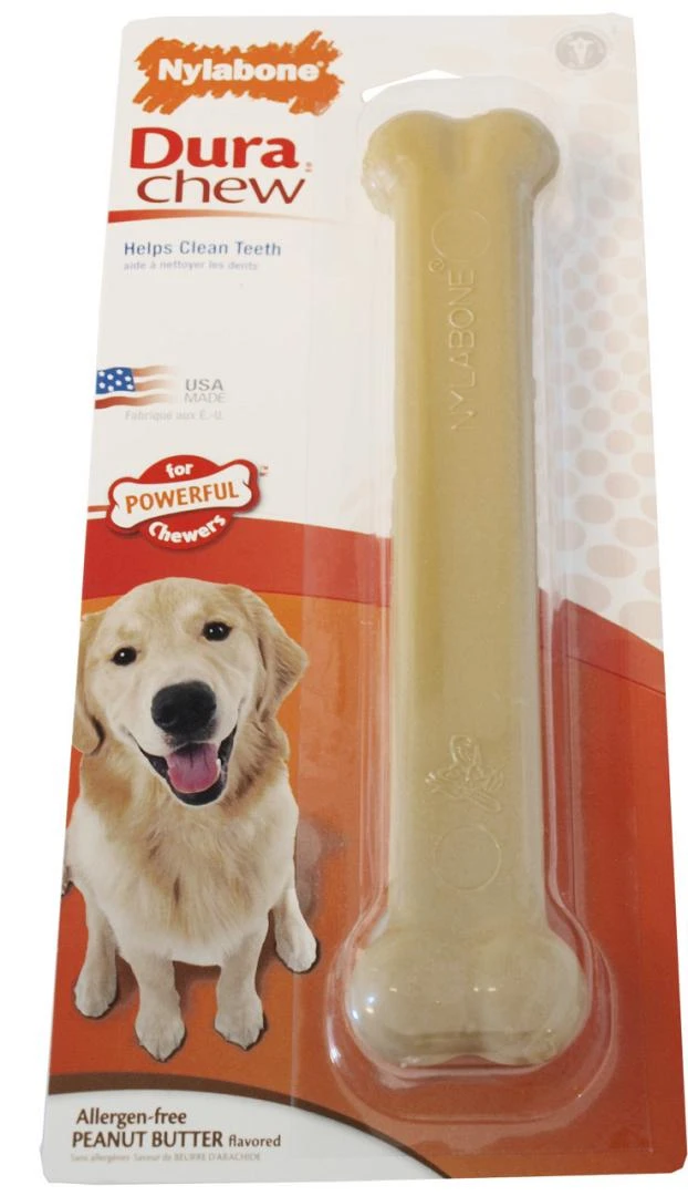 NylaBone Dura Chew Bot Peanutbutter L 3 NylaBone Dura Chew Bot Peanutbutter L