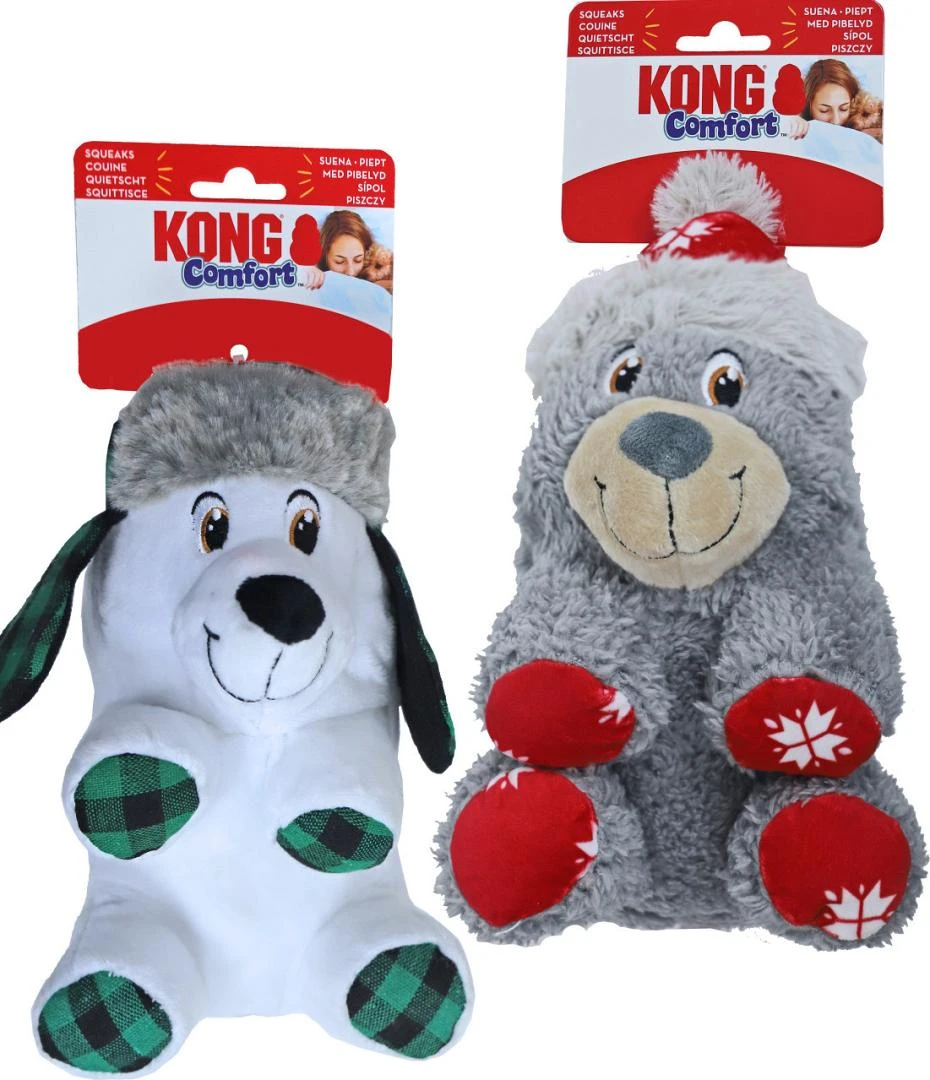 Kong Kerst Polar Bear Comfort Assorti Medium/Large 3 Kong Kerst Polar Bear Comfort Assorti Medium/Large