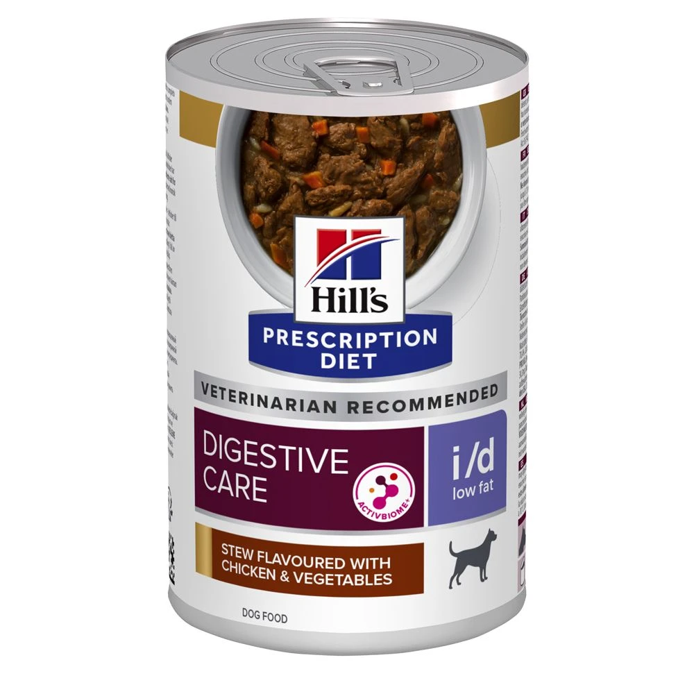 Hill's I/D Low Fat Kip & Groenten Stoofpotje Hond 12x354g 3 Hill's I/D Low Fat Kip & Groenten Stoofpotje Hond 12x354g