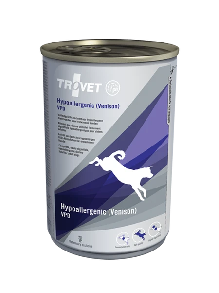 Trovet Vpd Hypoallergenic - Hondenvoer In Blik Met Hert - 12x 400g 3 Trovet Vpd Hypoallergenic - Hondenvoer In Blik Met Hert - 12x 400g