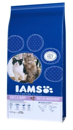 IAMS Kattenvoer Adult & Senior Multi-Cat Household 15 Kg