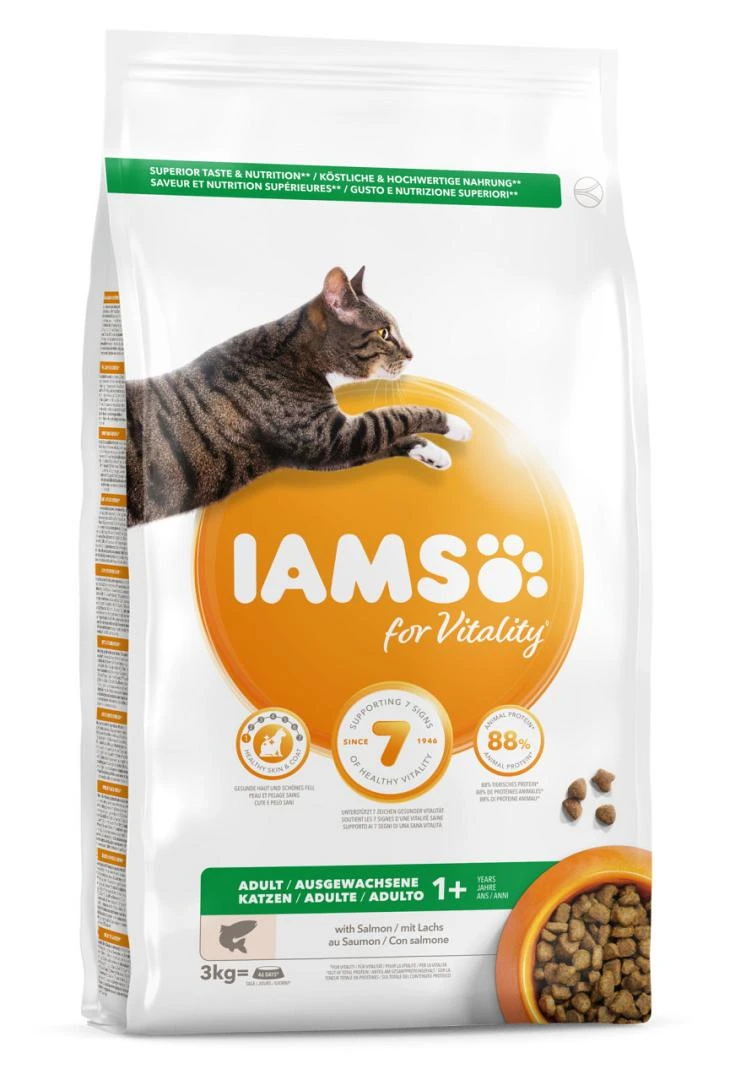 IAMS Kattenvoer Adult Zalm 3 Kg 3 IAMS Kattenvoer Adult Zalm 3 Kg