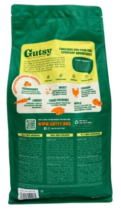 Gutsy Chicken Munchies Small Adult 6kg -Pets Care Verkoop Gutsy Chicken Munchies Achterkant Zak