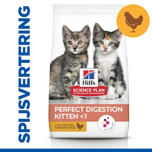 Hill's Science Plan Kitten Perfect Digestion Met Kip En Bruine Rijst Kattenvoer 10kg 4 Hill's Science Plan Kitten Perfect Digestion Met Kip En Bruine Rijst Kattenvoer 10kg - Image 2
