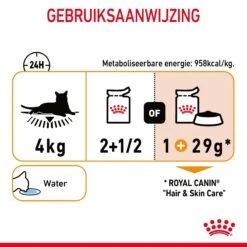Royal Canin Hair & Skin Care Natvoer In Gravy Kattenvoer 12x85g -Pets Care Verkoop Royal Canin Hair Skin Care Gravy Kat NL 10