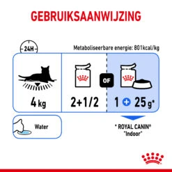 Royal Canin Indoor Sterilised In Jelly Kattenvoer 12x85g -Pets Care Verkoop Royal Canin Indoor Sterilised Jelly Kat NL Dosage